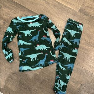 Kickee Pants Dino Santa’s pj set 2T